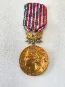 Médaille de bronze d'honneur des postes et télécommunications du premier type attribuée