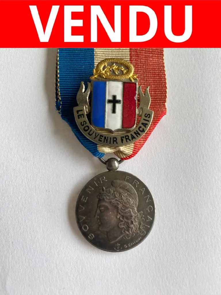 Médaille du souvenir français premier type attribué