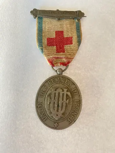 Médaille de l'Union des femmes de France premier type agrafe St Malo-St Servan
