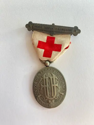 Médaille de l'union des femmes de France de la croix-rouge française du second type numérotée
