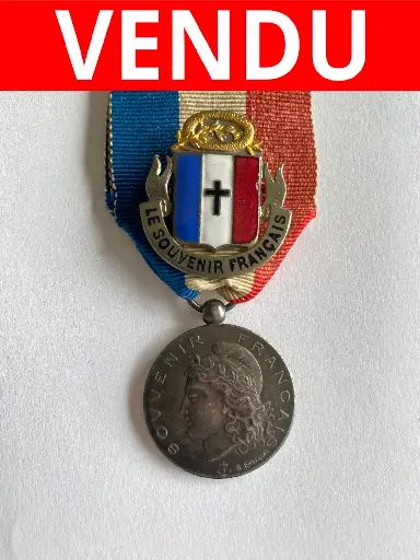 Médaille du souvenir français premier type attribué